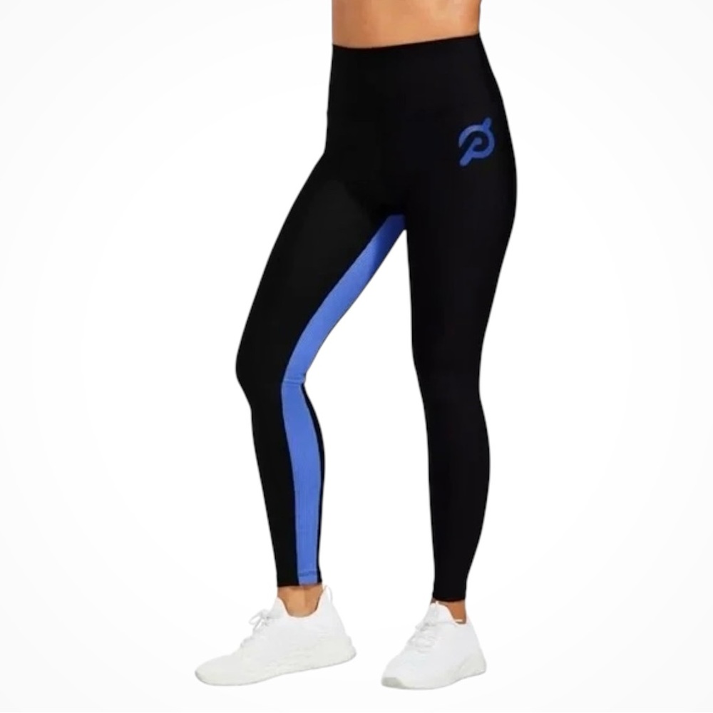 Peloton Show Up Rib‎ Leggings Women’s Small Black Purple High Waist